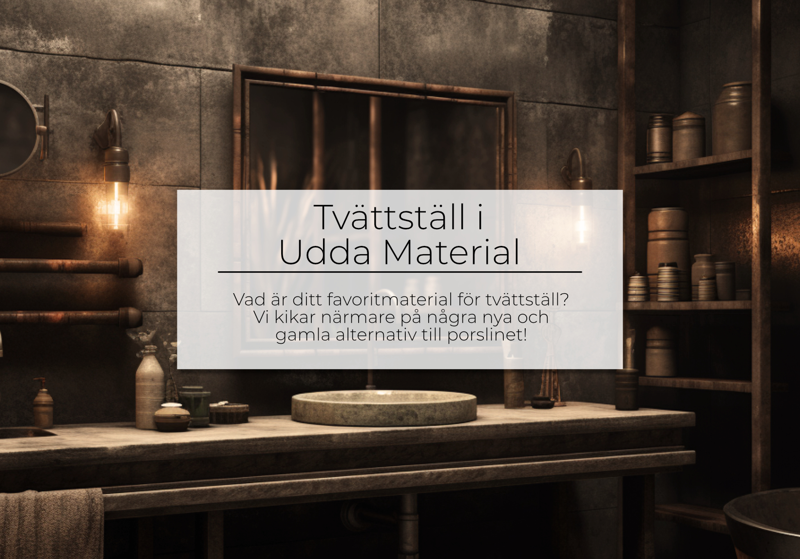 Tvättställ I Udda Material