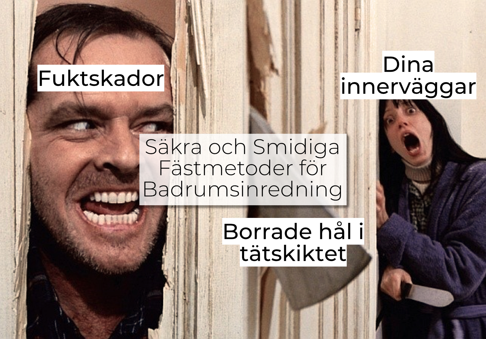 Skruva eller limma i badrummet?